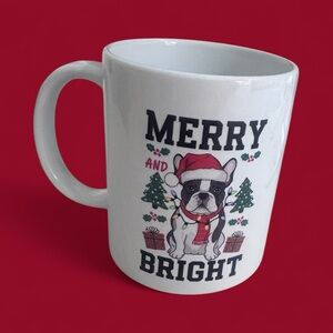Festive Bulldog Christmas Mug